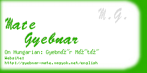 mate gyebnar business card